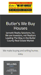 Mobile Screenshot of butlerswebuyhouses.com